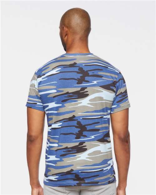 Blue Woodland Camo Tee - 3907
