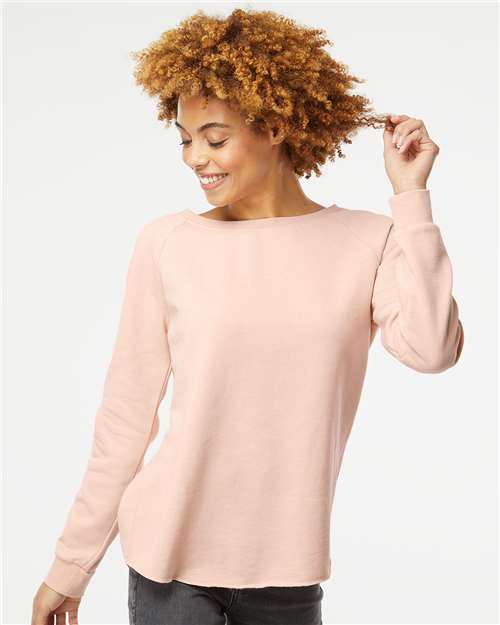Blush Women's California Wave Wash Crewneck Sweatshirt - PRM2000