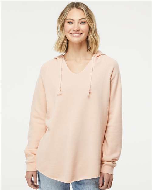 Blush Women’s Lightweight California Wave Wash Hooded Sweatshirt - PRM2500
