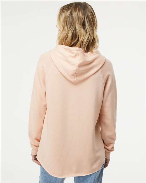 Blush Women’s Lightweight California Wave Wash Hooded Sweatshirt - PRM2500