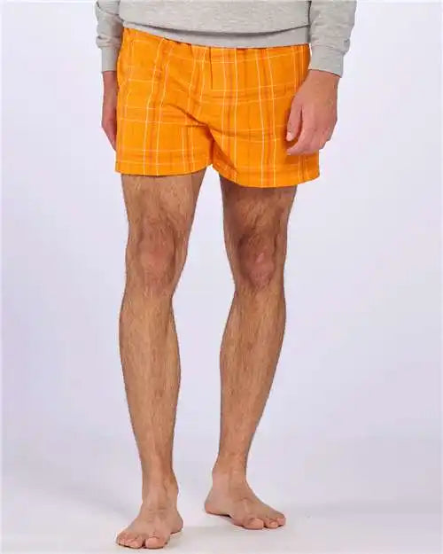 Boxercraft Bm6701 Double Brushed Flannel Boxers - Orange Field Day Plaid