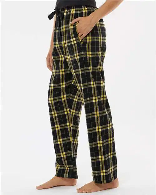 Boxercraft Bw6620 Women’s Haley Flannel Pants - Black Gold