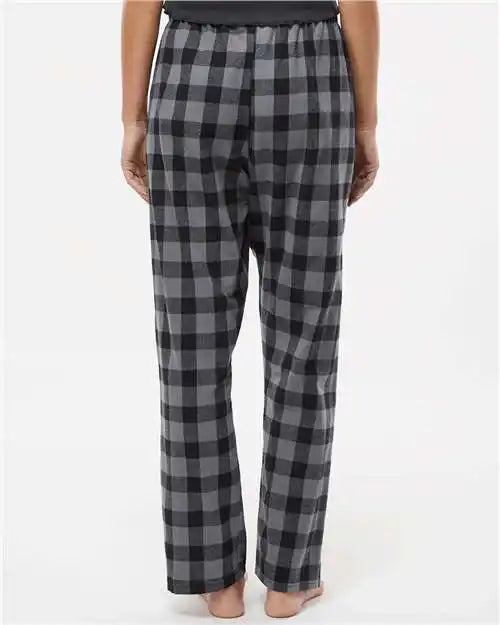 Boxercraft Bw6620 Women’s Haley Flannel Pants - Charcoal Black Buffalo