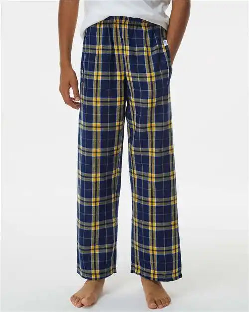 Boxercraft By6624 Youth Flannel Pants - Navy Gold