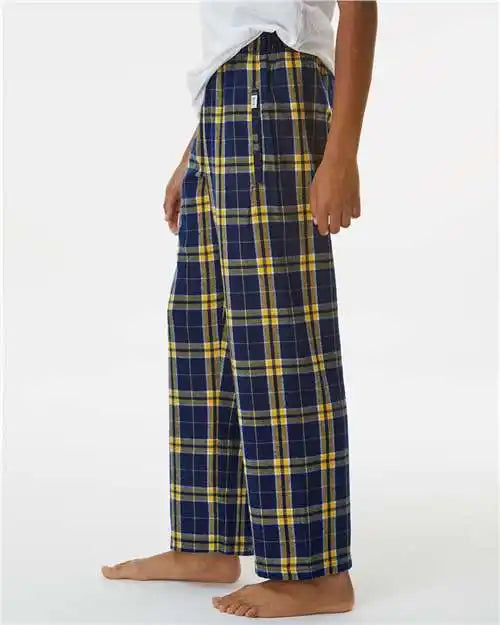 Boxercraft By6624 Youth Flannel Pants - Navy Gold