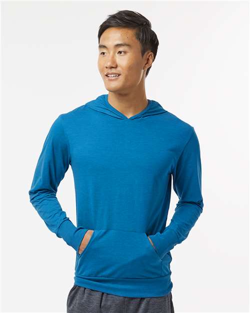 Breaker Blue RecycledSoft™ Hooded Long Sleeve T-Shirt - 4022