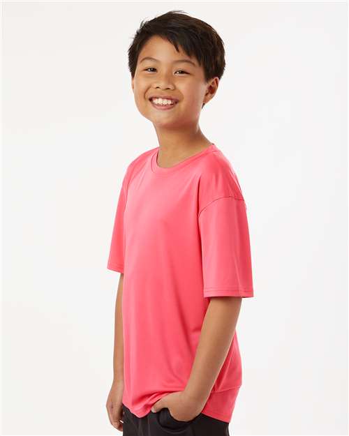 Bright Pink Pro-Lock Youth Performance T-Shirt - 48000Y