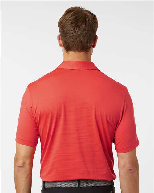 Bright Red Textured Stripe Polo - A704