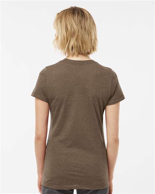 Brown Heather Women's Premium Cotton Blend T-Shirt - 542