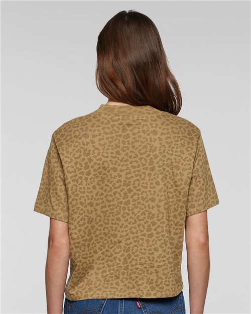 Brown Leopard Women's Boxy Tee - 3518