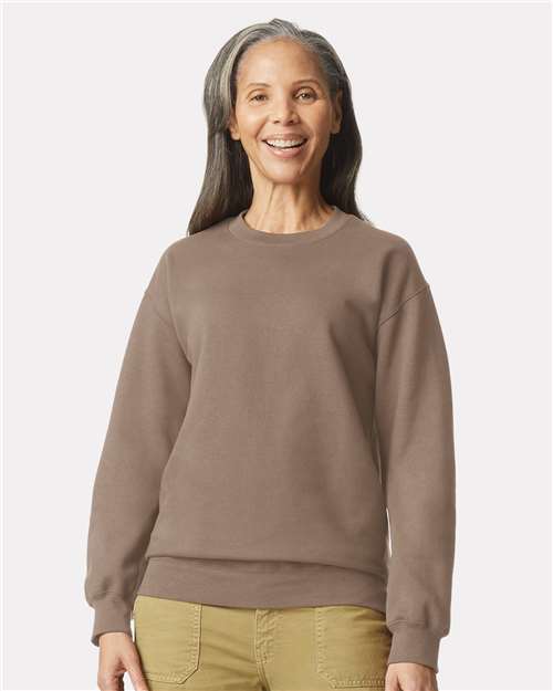Brown Savana Softstyle® Midweight Crewneck Sweatshirt - SF000