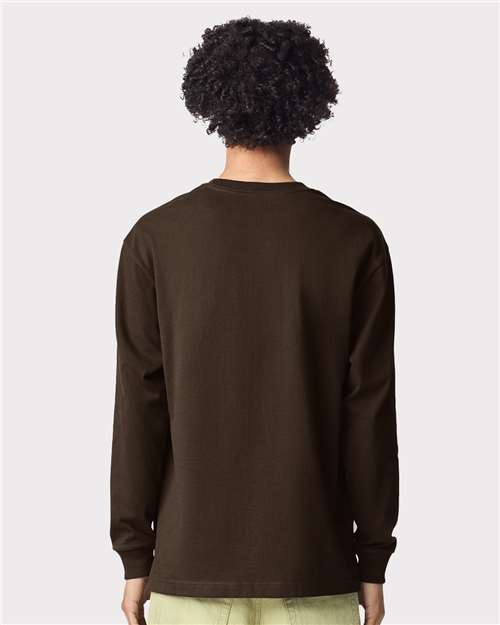 Brown Super Heavyweight Long Sleeve Pocket Tee - 9410