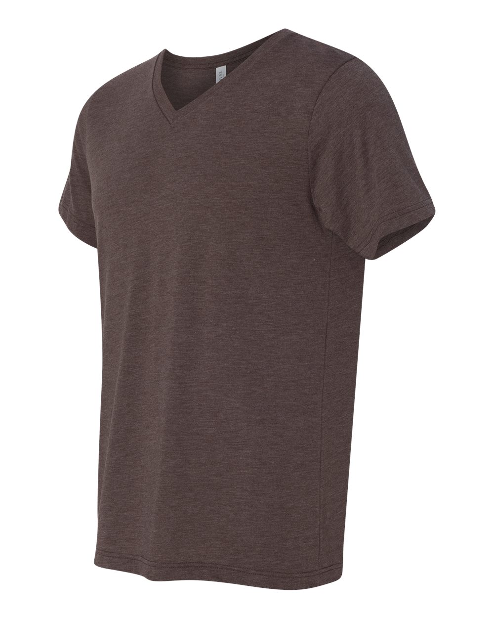 Brown Triblend Triblend V-Neck Short Sleeve Tee - 3415