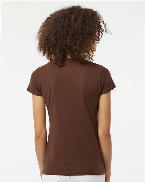 Brown Women's Fine Jersey Slim Fit T-Shirt - 213