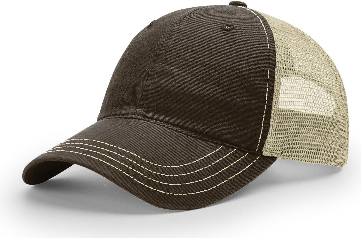 Brown/Khaki Garment Washed Trucker