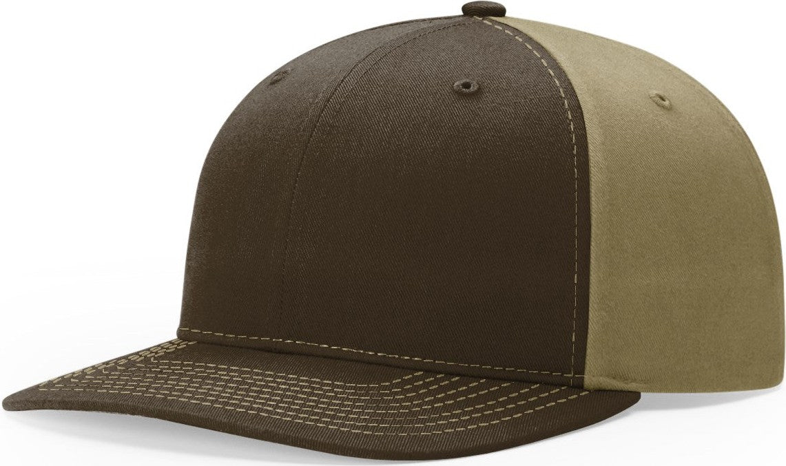Brown/Khaki Solid Twill Trucker