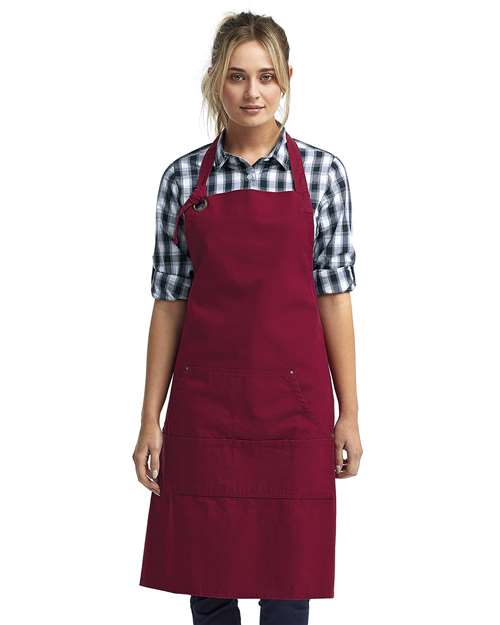 Burgundy Calibre Heavy Canvas Apron with Pocket - RP137