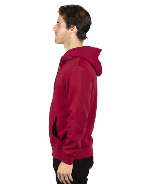 Burgundy Fleece Full-Zip Hooded Sweatshirt - 320Z