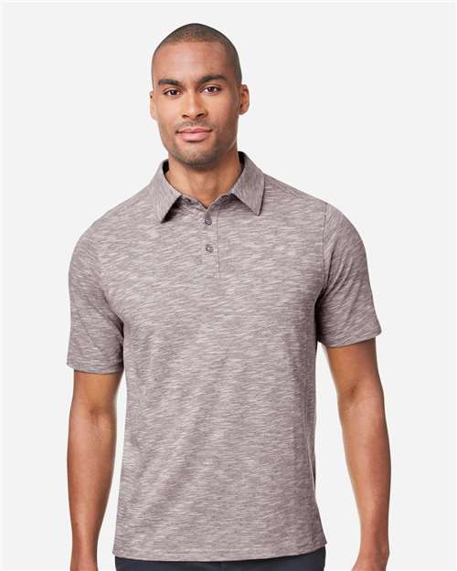 Burgundy Heather Men's Eclipse Jacquard Polo - NE115