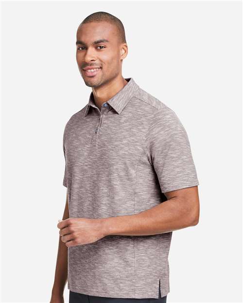 Burgundy Heather Men's Eclipse Jacquard Polo - NE115