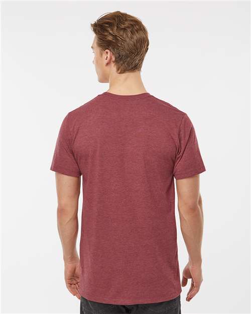Burgundy Heather Premium Cotton Blend T-Shirt - 541