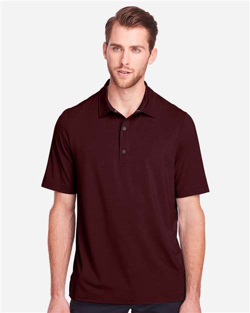Burgundy Men's JAQ Snap-Up Stretch Performance Polo - NE100