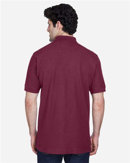 Burgundy Men's Pima Piqué Polo - D100