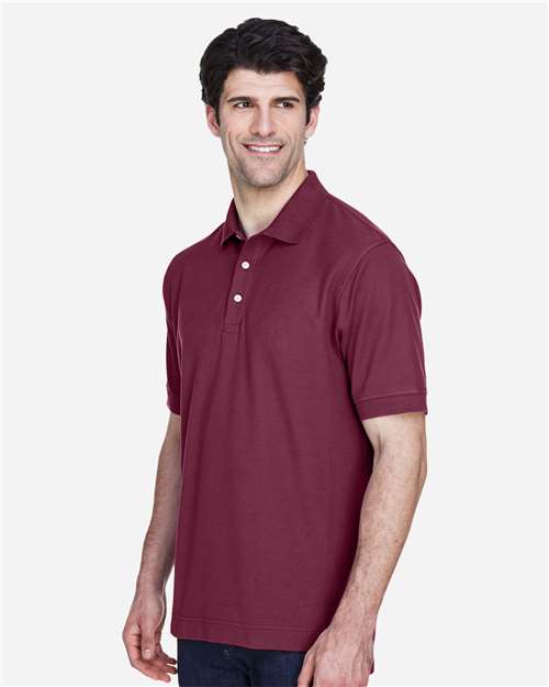 Burgundy Men's Pima Piqué Polo - D100