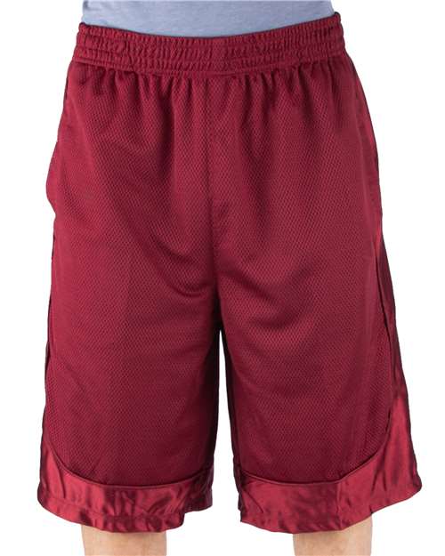Burgundy Mesh Shorts - SHBMS