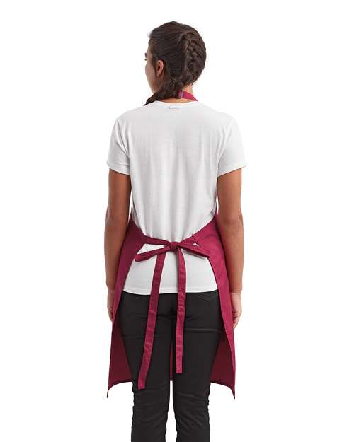Burgundy Recycled Bib Apron with Pocket - RP154