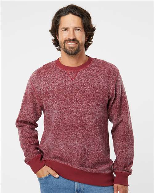 Burgundy Speck Aspen Fleece Crewneck Sweatshirt - 8712