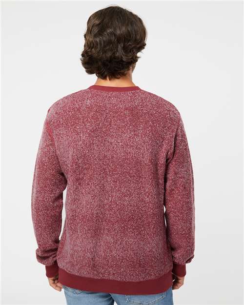 Burgundy Speck Aspen Fleece Crewneck Sweatshirt - 8712