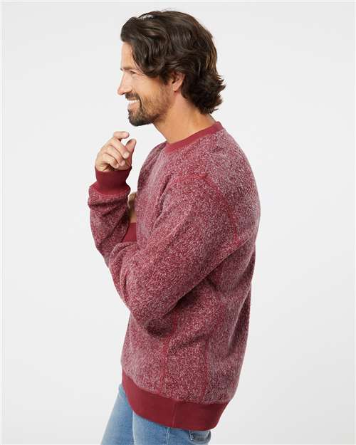 Burgundy Speck Aspen Fleece Crewneck Sweatshirt - 8712