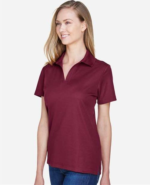 Burgundy Women's CrownLux Performance® Plaited Polo - DG20W