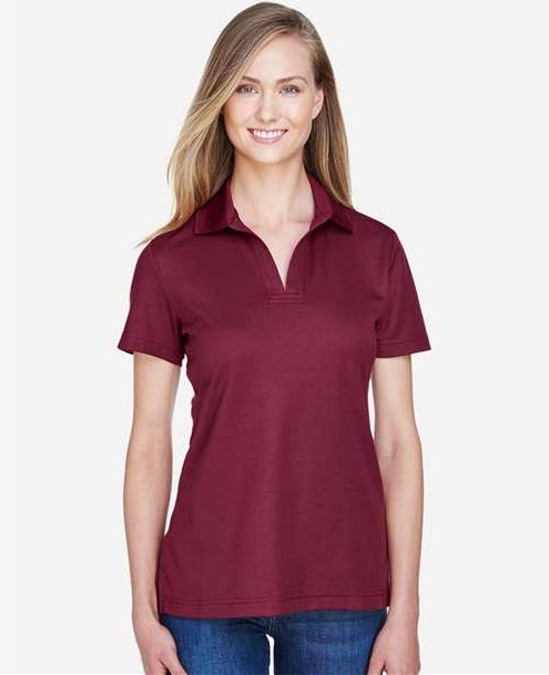 Burgundy Women's CrownLux Performance® Plaited Polo - DG20W