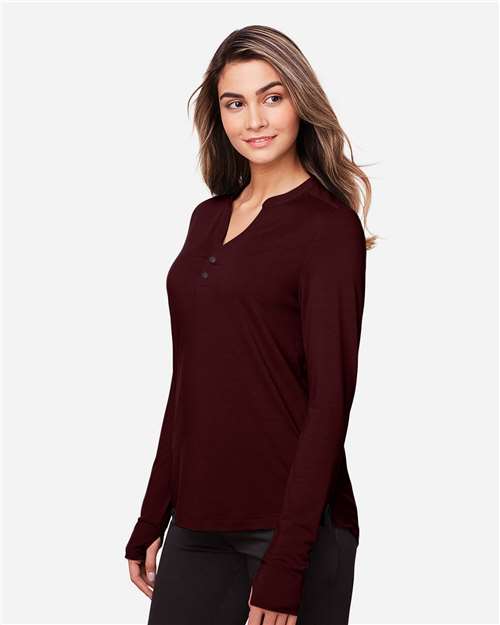 Burgundy Women's JAQ Snap-Up Stretch Performance Pullover - NE400W