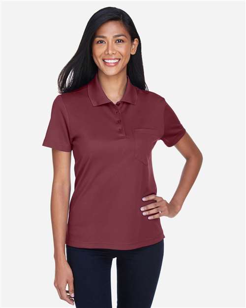 Burgundy Women's Origin Performance Piqué Polo with Pocket - 78181P