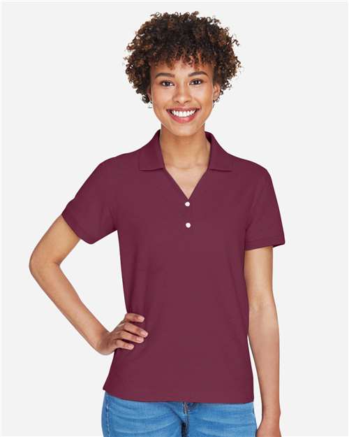 Burgundy Women's Pima Piqué Polo - D100W