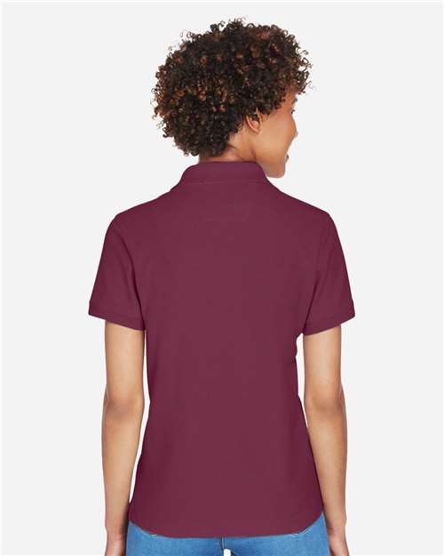 Burgundy Women's Pima Piqué Polo - D100W