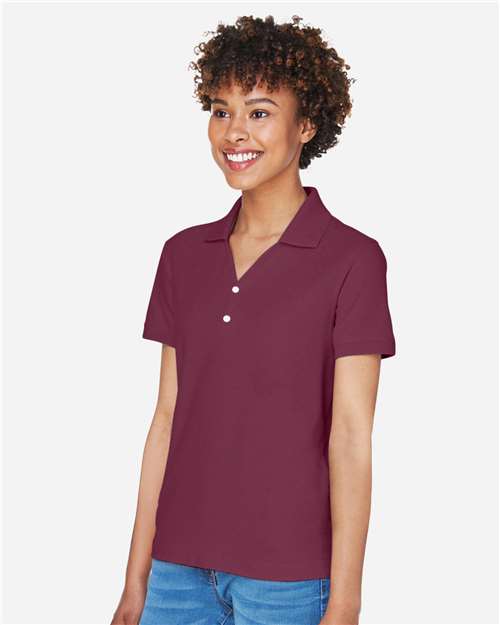 Burgundy Women's Pima Piqué Polo - D100W