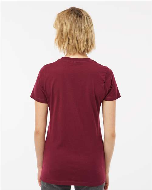 Burgundy Women's Premium Cotton T-Shirt - 516