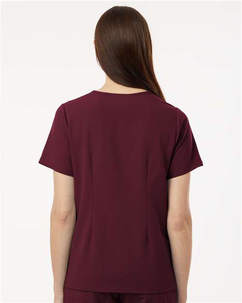 Burgundy Women's Rhena Essential 1-Pocket Scrub V-Neck Top - W10001