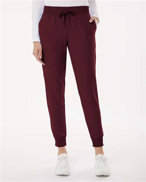 Burgundy Women's Silex Knit-Waist Scrub Joggers - W20003