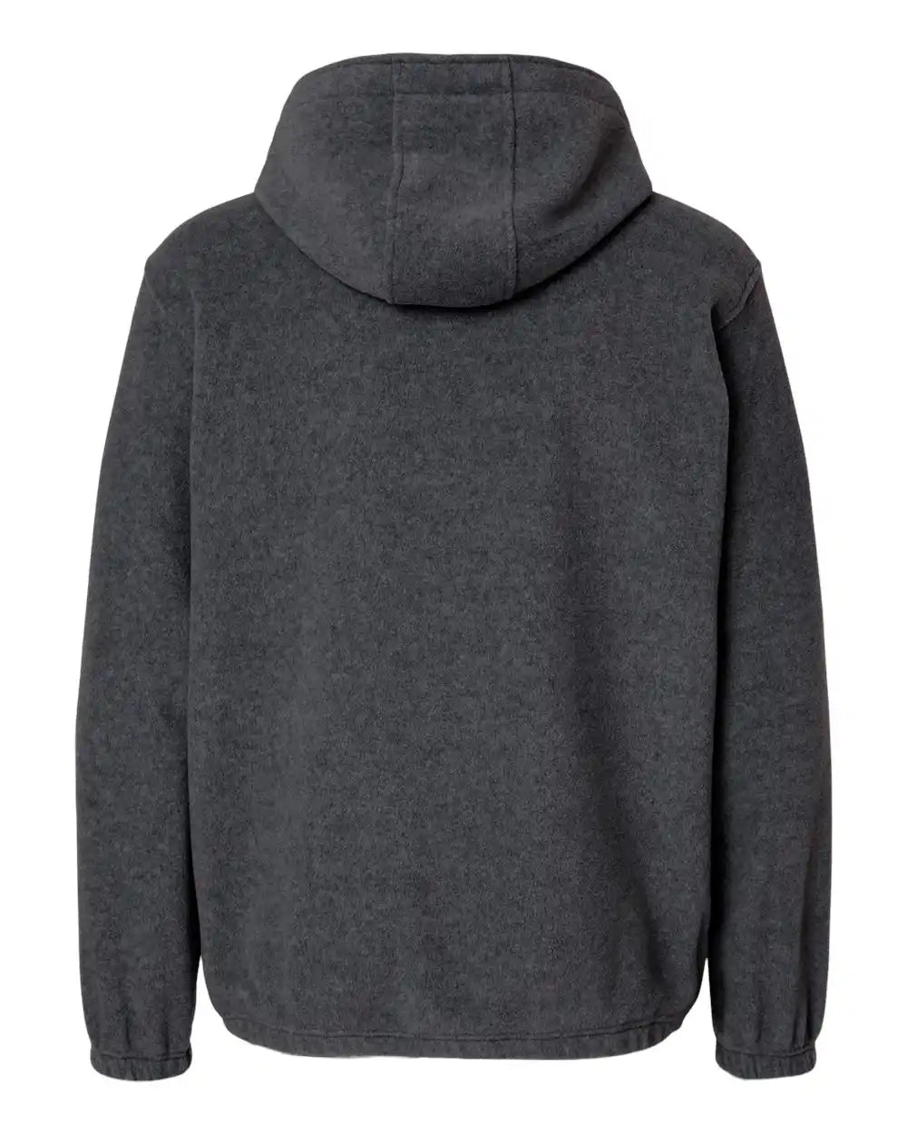 Burnside 3600b Polar Fleece Quarter-zip Hooded Pullover - 3600 - Heather Charcoal