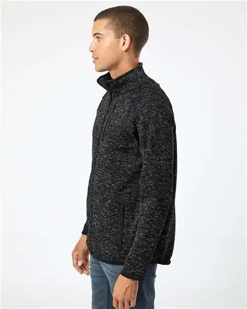 Burnside 3901b Sweater Knit Jacket - 3901 - Heather Black
