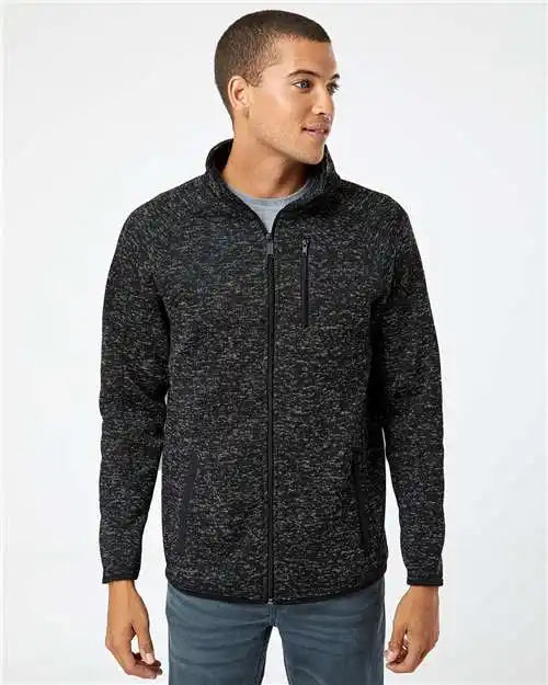 Burnside 3901b Sweater Knit Jacket - 3901 - Heather Black