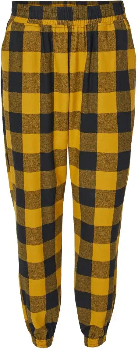 Burnside 4810b Youth Flannel Joggers - 4810 - Gold Black - Gold/ / Xs