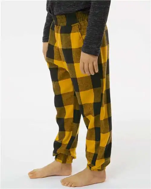 Burnside 4810b Youth Flannel Joggers - 4810 - Gold Black