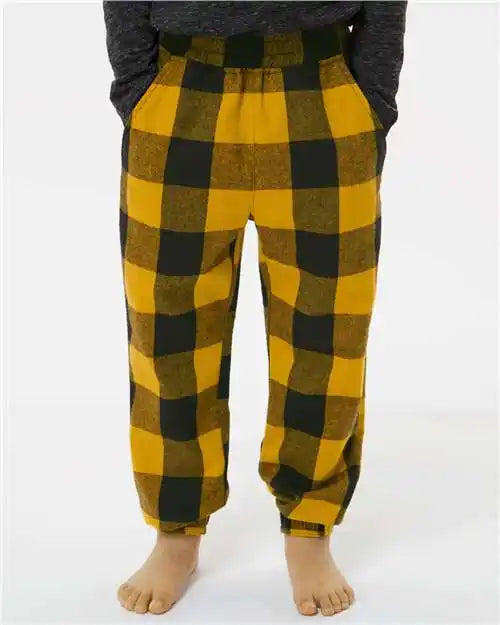 Burnside 4810b Youth Flannel Joggers - 4810 - Gold Black