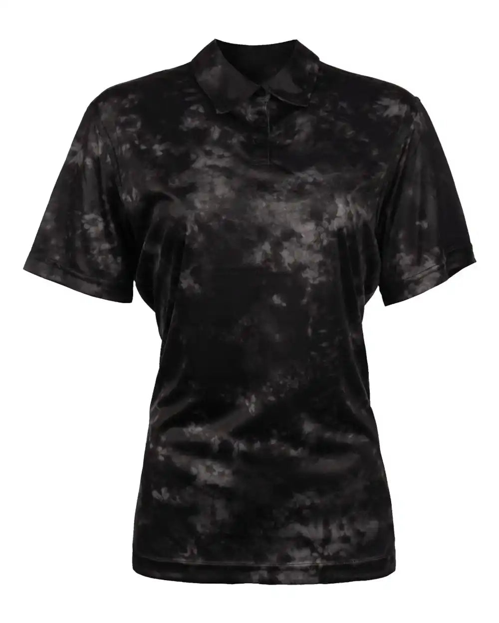 Burnside 5101b Women’s Burn Golf Polo - 5101 - Black Tie Dye - s
